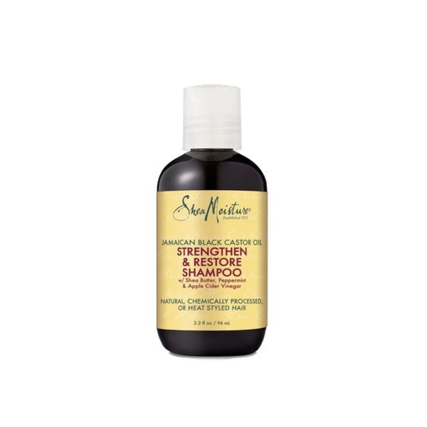 SheaMoisture - زيت الخروع الأسود الجامايكي، شامبو تقوية الشعر وتجديده