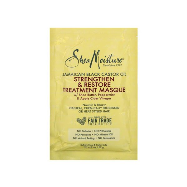 SheaMoisture - Jamaican Black Castor Oil Treatment Masque - Travel Size Ohmykajo curly hair care, hair loss treatment, curly hair products