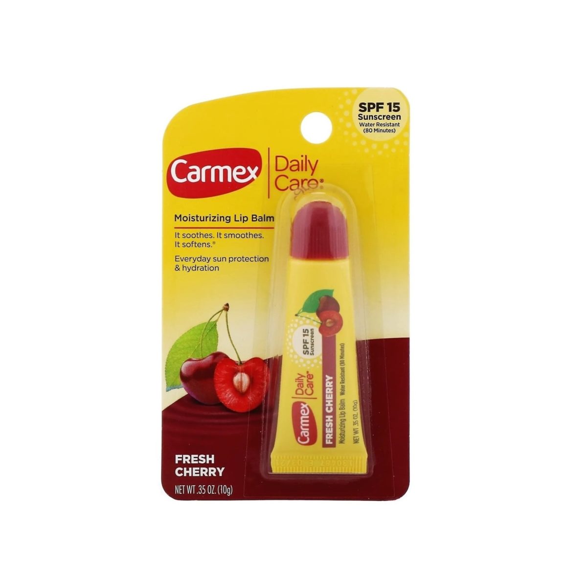 Carmex - moisturizing lip balm fresh cherry Ohmykajo curly hair care, hair loss treatment, curly hair products