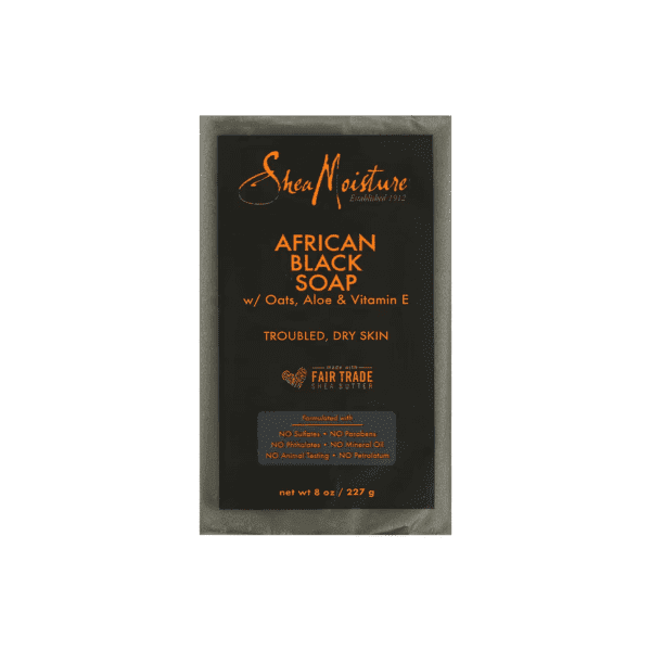 SheaMoisture - African Black Bar Soap with Oats & Aloe & Vitamin E Ohmykajo curly hair care, hair loss treatment, curly hair products