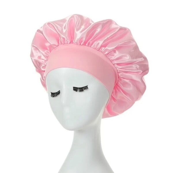 بونيه (طاقية) ساتان حريري زهري