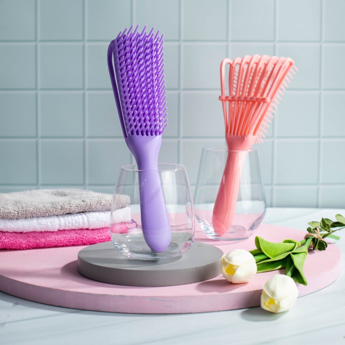 Detangling Flexi Brush curly hair wavy hair