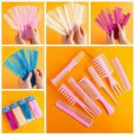 8Pcs/set Portable Comb Set curls, curly hair